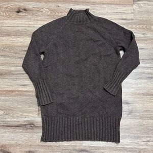 Express Grey Mock Turtleneck Sweater Dress XS